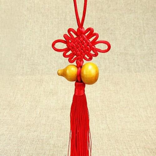 1Pc Lucky Charm Chinese Knot Feng Shui Gourd Pendant Car Home Decoration