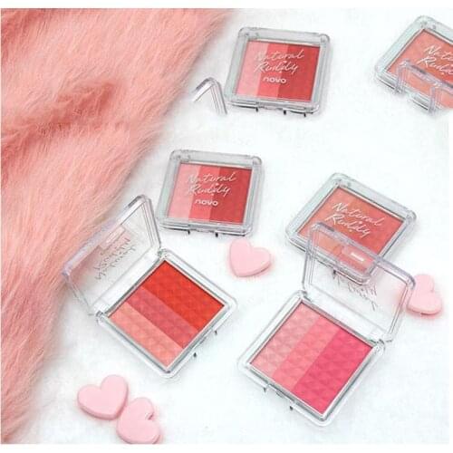 1Pcs Makeup Sweetheart Peach Blush Pearly Natural Nude Makeup Blusher Beginner Beauty