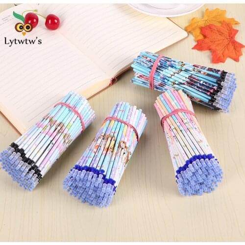 100 Pieces Lytwtws Korean Version of Gel Pen Refill Wholesale Erasable Korea Stationery
