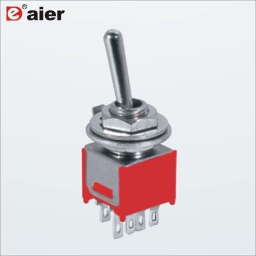 100PCS SMTS-203-2A1 DPDT ON-OFF-ON Sub-miniature Toggle Switch 6 Pin 3 Position