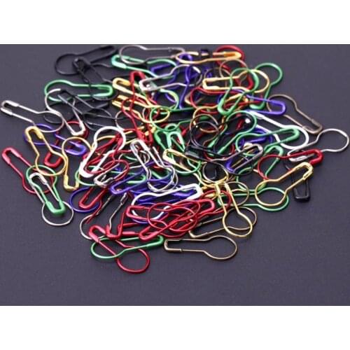 100 pcs/pack Pins Gourd Shape Metal Clips Knitting Stitch Marker Tag Pins