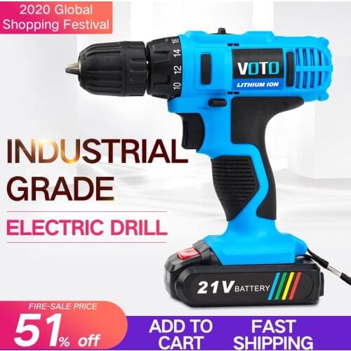 12V 16.8V 21V Cordless Drill Electric Screwdriver Power Bolt Driver DC Lithium-Ion Battery 3/8-Inch Battery Screw Driver