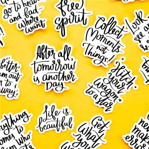 19pcs Creative cute self-made English language saying scrapbooking stickers /decorative sticker /DIY craft photo albums