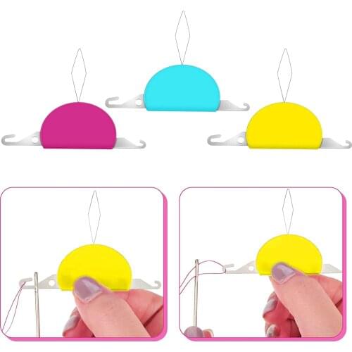 3 in 1 Simple Threader Needle Threading Hand DIY Stitching Sewing Tool Craft