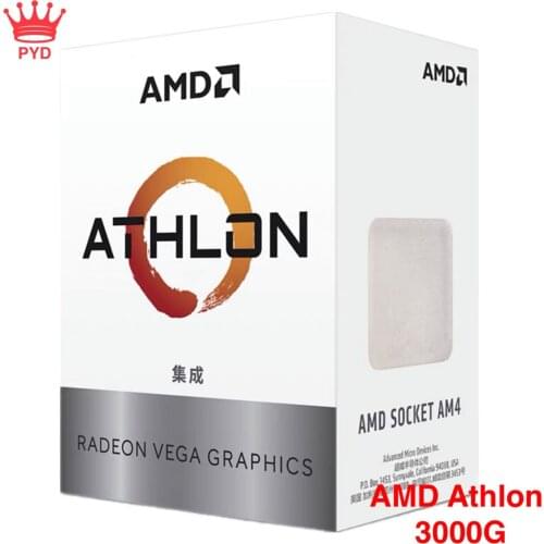 AMD Athlon 3000G X2 3000G 3.5 GHz Dual-Core Quad-Thread CPU Processor YD3000C6M2OFH Socket AM4 New boxed microprocessor with fan