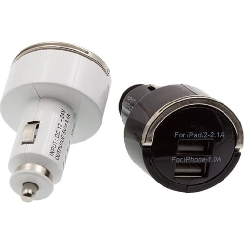 High Quality Pull Ring 5V 3.1A Dual USB Car Charger for IPhone5 4s IPad4-3 Sumsang Galaxy Tab Htc Mobile Cell Phone 30pcs/lot