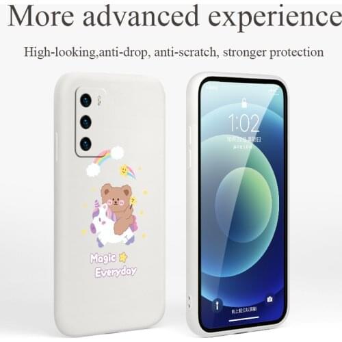 Bread Rabbit Doll Phone Case For Huawei P40 P40Lite P30 P20 Mate 40 40Pro 30 20 Pro Lite P Smart 2021 Y7a Cover
