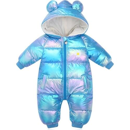 IYEAL Winter New born Children Baby Clothes Waterproof Romper For Girl Boy Jumpsuit Cotton Overalls Kids Costume Infant Clothing