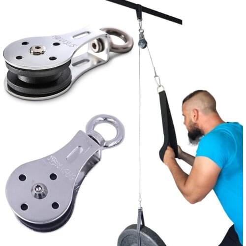 Fitness pulley hanging wheel mute hanging wheel fitness wheel fixed wheel load-bearing traction 300KG silent pulley mute V2H8