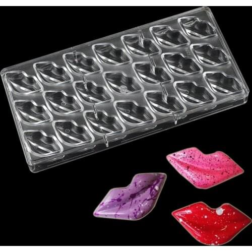 Baking Tool Lip Mouth Shape Polycarbonate Chocolate Mold,DIY Making Ice Jelly Pastry Candy Tools