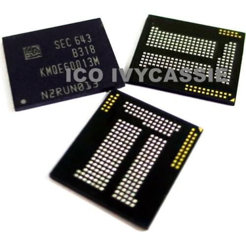 KMQE60013M-B318 eMMC LPDDR3 EMCP UFS BGA221 Chip NAND Flash Memory IC 16GB 16+2 Soldered Ball Pins