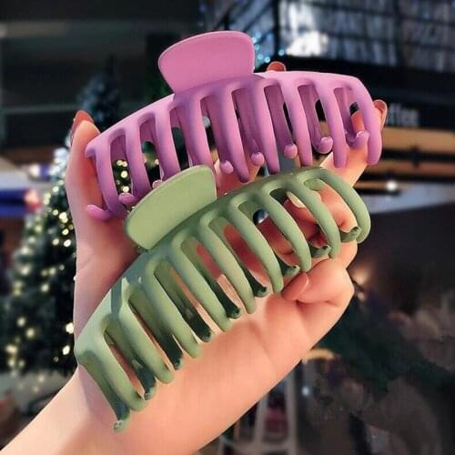 Fashion Women Girls Large Geometric Plastic Girls Hair Clips Grab Claw Clamp Clips Wig Hairpins Hair Accessories Headwear