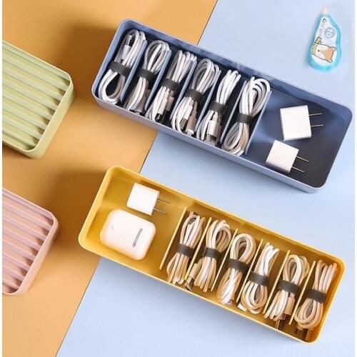 Desktop Wire Cable Organizer Box USB Cable Storage Holder Case Jewelry Holder Drawer Home Accessories Organize