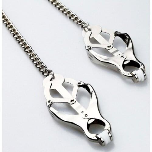 NEW Device Bondage Gear Hard Clover Nipple Clamps Clips Games Sex Toys Adult Products for Women Metal Nipple Clamps Steel Breast