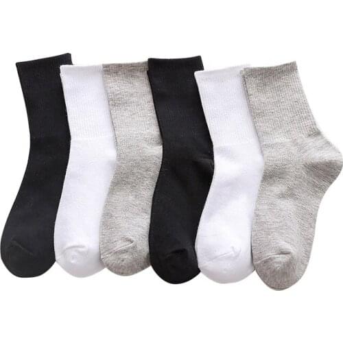 2022 Spring Autumn New Men and Women Solid Color Couple Socks Casual Comfortable Home Crew Cotton Socks