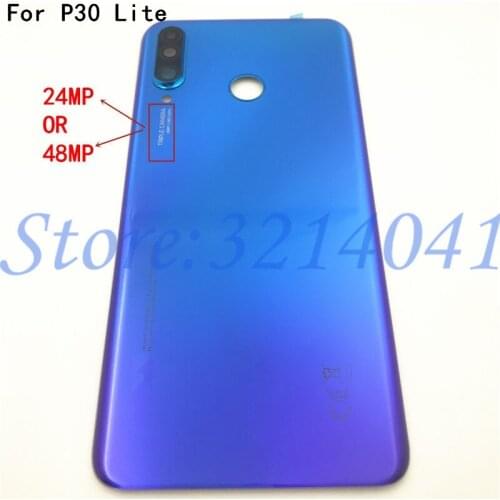 Original Glass Rear Housing Cover For Huawei P30 Lite 24MP/48MP Back Door Replacement Hard Battery Case Nova 4e + Camera Lens
