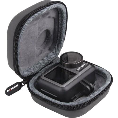 Osmo Action Waterproof Storage Bag Box for DJI Osmo Action with Carabiner Mini Bag Portable PU Case Sports Camera Accessories