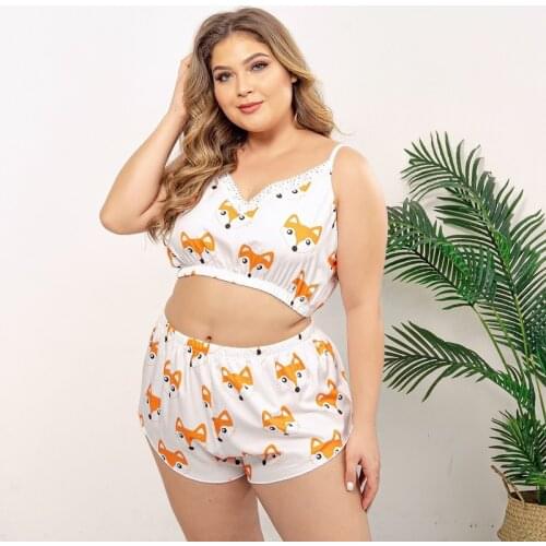 QWEEK Pajamas for Women Cute Home Clothes for Women Summer Pyjama Satin Femme 2020 Plus Size Sleepwear Woman Pyjama Femme