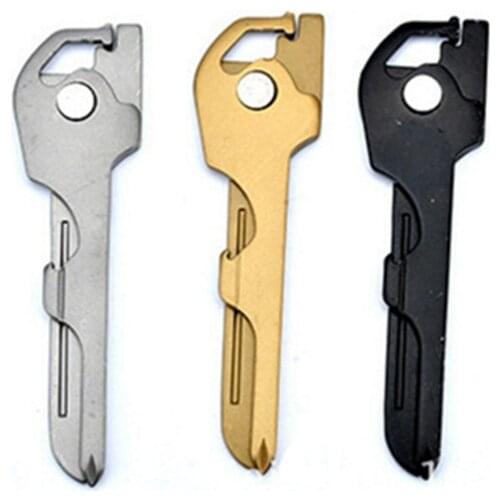 1PC 6 in 1 Useful Multifunction Knife Utili-Key Key Chain Pendant Unboxing Knife Screwdriver Opener Outdoor EDC Tool Multitool