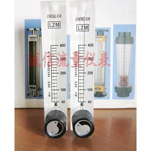 Adjustable Flow Meter 40~400L/h Small Flow Meter LZM-9T Panel Air Flow Meter