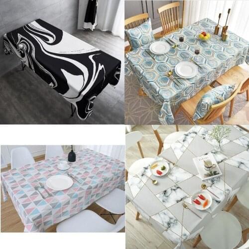 Geometric stripe printing table cloth waterproof table cover cloth dinning table decoration wedding table cloth cover table coat