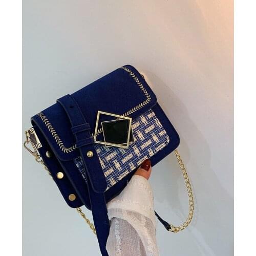 Crossbody Bags for Women Handbag Shoulder Bag Women Fashion Luxury Bag Casual All-match PU Leather 2021 New Chain Contrast Color