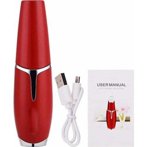 Vibration Eye Massager Electric Dark Circle Wrinkle Removal Pen Hot Massage Eye Skin Care Anti Aging Women Beauty Face Massager