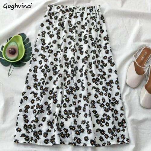 Skirts Women Floral Leisure Chic Sweet Mini Skirt Summer High Waist Elegant A-line Girls Korean Style Daily Streetwear Ulzzang