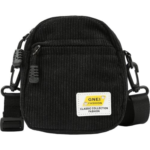 Women Mini Canvas Shoulder Bag Small Corduroy Cloth Messenger Bag For Keys Phone Pink Crossbody Bags Cute Zipper Purse For Girls