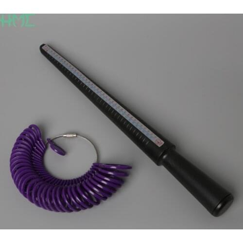 1set US HK JP EU Size Ring Standard Size Mandrel Stick HK Finger Gauge Ring Sizer Measuring Jewelry Tool Set Jewelry Equipments