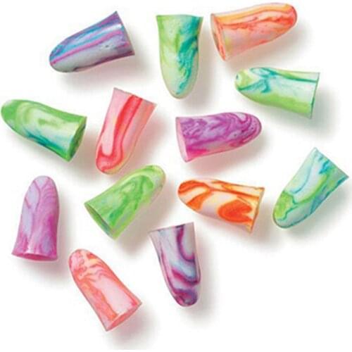 Multicolor Soft Light Ear Plugs Sound Defenders Protector Earplugs Travel Sleep Noise Reduction Earplugs 10 Pcs 5 Bag