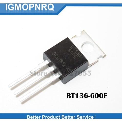 10PCS BT136 TO-220 BT136-600 TO220 BT136-600E Triac 600V 4A new IC