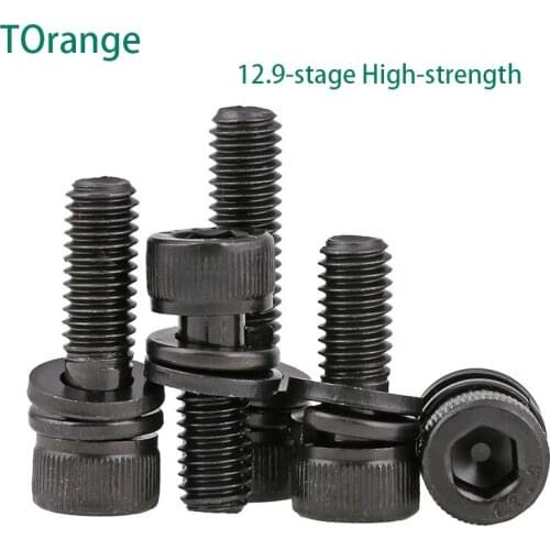 12.9-stage High-strength Cup Head Hexagonal Screw Cylindrical Head Hexagonal Bolt Three Combination Screws M3-M6