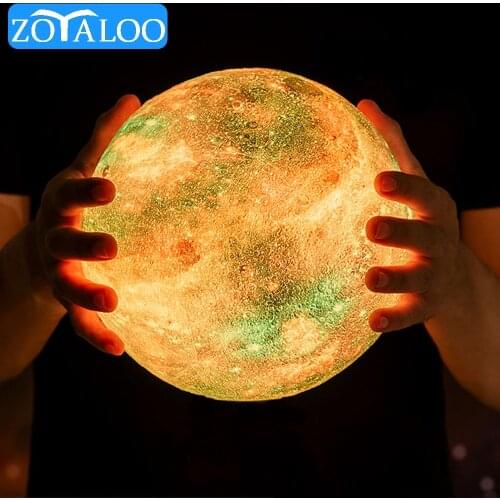 3D Print Star Moon Touch Remote Control 16 Color Change Home Decor Creative Gift Childrens Usb Led Night Light Galaxy Lamp