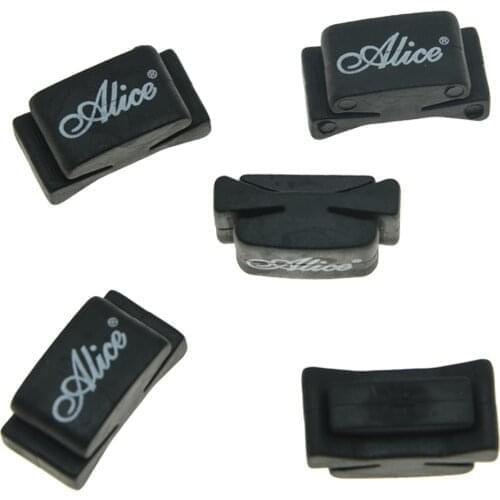 5pcs Alice Guitar Picks Plectrum Holder Case Rubber Pick Holder Clip on Headstock