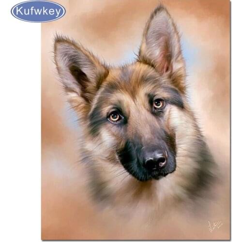 5D DIY Diamond Painting Shepherd dog Full Square/round Diamond Embroidery Home Kitchen Decoration Mosaic Picture Of Rhinestones