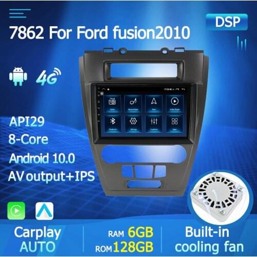 8-Core GPS Navigation 6+128GB For Ford Fusion Mondeo Mustang 2009-2012 WIFI 4G LTE Car Radio Multimedia player 2din Carplay Auto