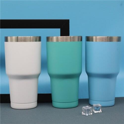 900ml Travel Ice Mug Colorful Cup Tumbler 304 Stainless Steel Double Wall Vacuum Isolated Wide Mouth Coffee Mug Metal Bottle