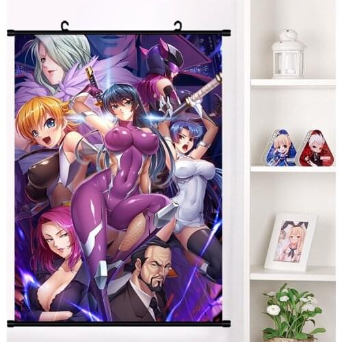 Anime Taimanin Asagi igawa asagi mizuki yukikaze Cosplay Wall Scroll Mural Poster Wall Hanging Poster Home Art Decor Collection
