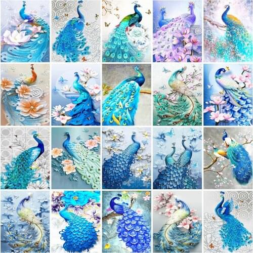Evershine 5D DIY Diamond Painting Peacock Full Square Diamond Embroidery Cross Stitch Animals Rhinestone Pictures Home Decor