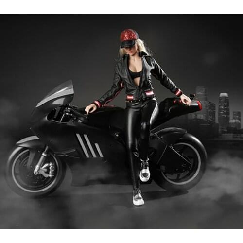 1/6 Scale Toy Model Motorcycle Suit Leather Jacket Leather Pants Suit Top for 12" Action Figure Collection Body Doll Accessories