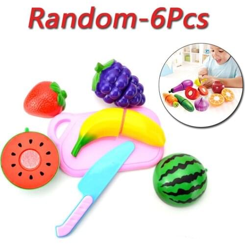 New 1 Set Safe Children Play House Toy Plastic Food Toy Cut Fruit Vegetable Kitchen Baby Kids Pretend Play Educational Toys