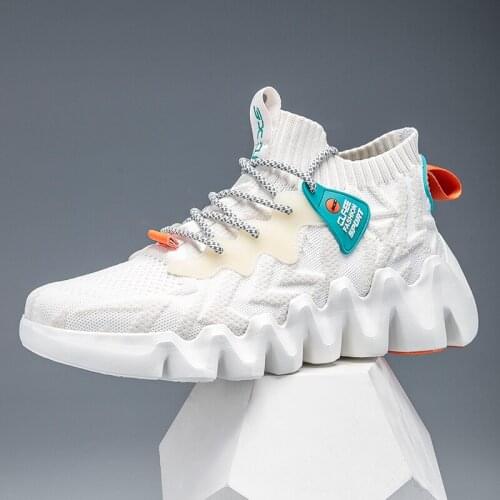 Sneakers Men High Top Sock Running Shoes Man Platform Casual Sport Training Footwear Fashion Comfortable Walking Zapatillas 2021