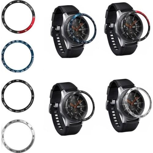 Metal Bezel Ring Protective Frame Case Edge Cover Film Glass Screen Protector For Samsung Gear S3 Galaxy Watch Huawei GT2 46mm