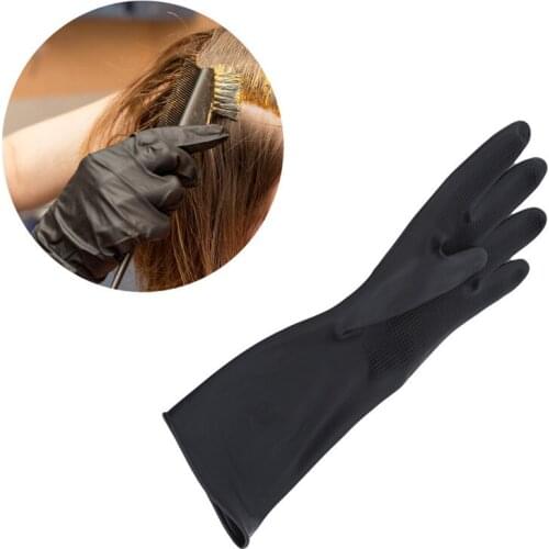 Anti-slip Beauty Salons Hairdressing Gloves Hair Thicker Rubber Gloves Hair Dyed Gloves Durable Hair Care Styling Tools 1 Pair