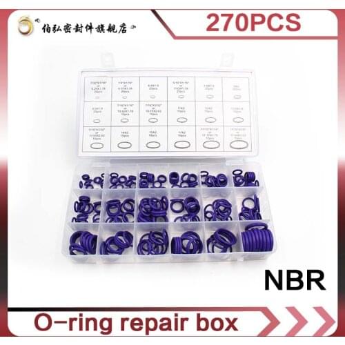 Nitrile Rubber 270pcs O Rings NBR Sealing O-rings Washer Rubber 18 Sizes Wear-resistant waterproof and oil resistant O Ring Seal