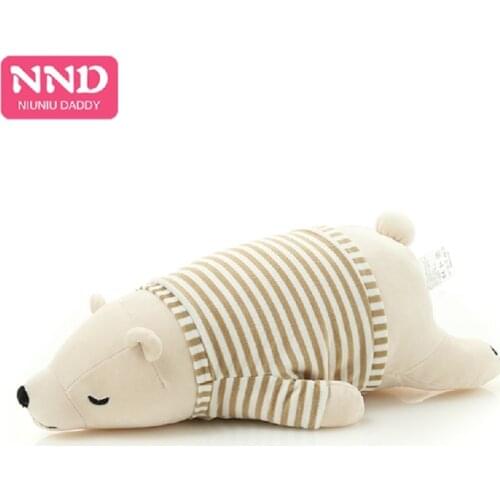 Niuniu Daddy New Polar Bear Pillow Plush Toy Stuffed Animals Sleeping Bear Soft Plush Doll Kids Gifts