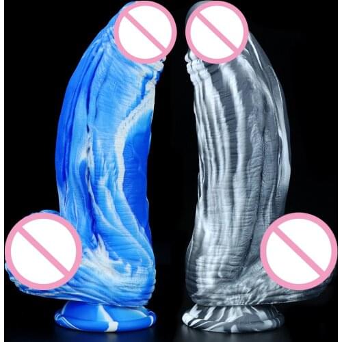 Huge Silicone Dildo Sexy Female Masturbator Big Dick Super Soft Material Realistic Penis with Suction Cup Sex Toys for Woman 18