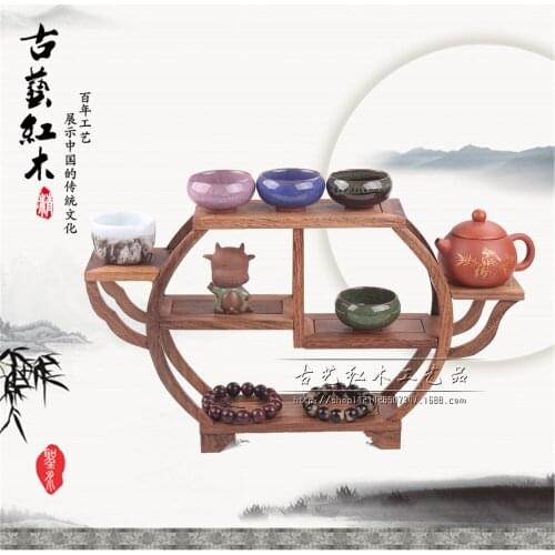 Teapot teapot base wenge Shelf rack swing frame rack Dubbo small teapot seat curio