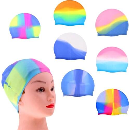 Premium Durable Flexible Silicone Swim Cap Swimming Pool Hat for Men and Women Boys Girls